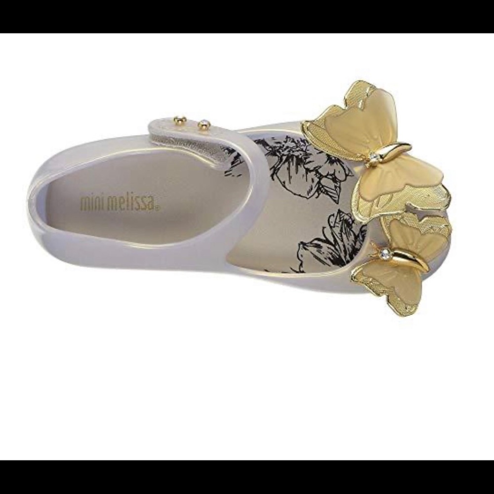Mini Melissa ULTRAGIRL SPECIAL II FLATS PEARL GOLD - Picture 3 of 8